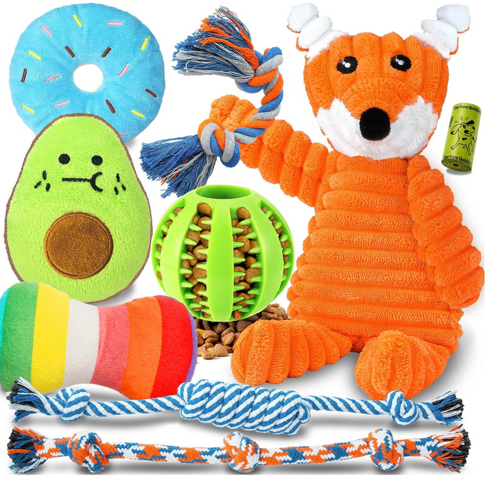 Zeaxuie 9 Pack Luxury Puppy Toys